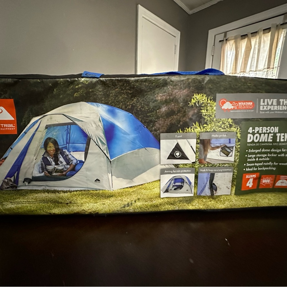 Ozark Trail Blue and Gray 4-Person Dome Tent